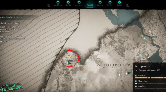 راهنمای بازی Assassins Creed Valhalla : ماموریت Bloody Path to Peace