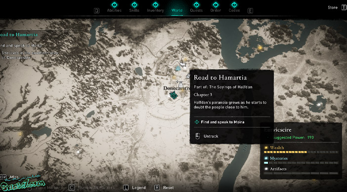 راهنمای بازی Assassins Creed Valhalla : ماموریت Road To Hamartia