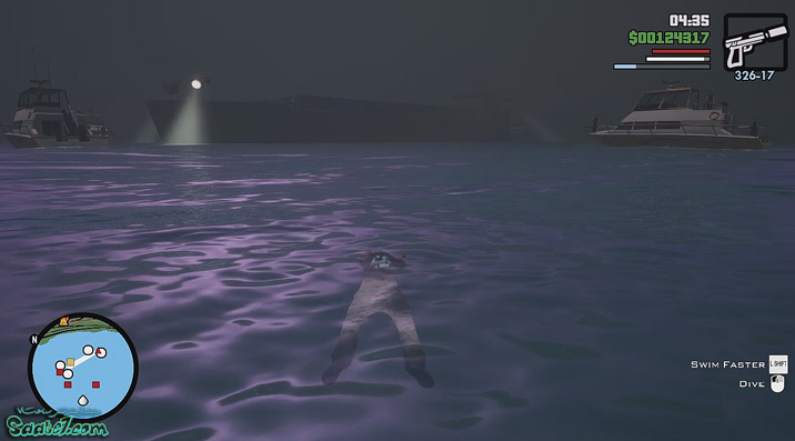 راهنمای بازی GTA San Andreas / ماموریت Amphibious Assault