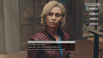 ماموریت اختصاصی Sarah Morgan در  بازی‌ استارفیلد- In Memoriam 