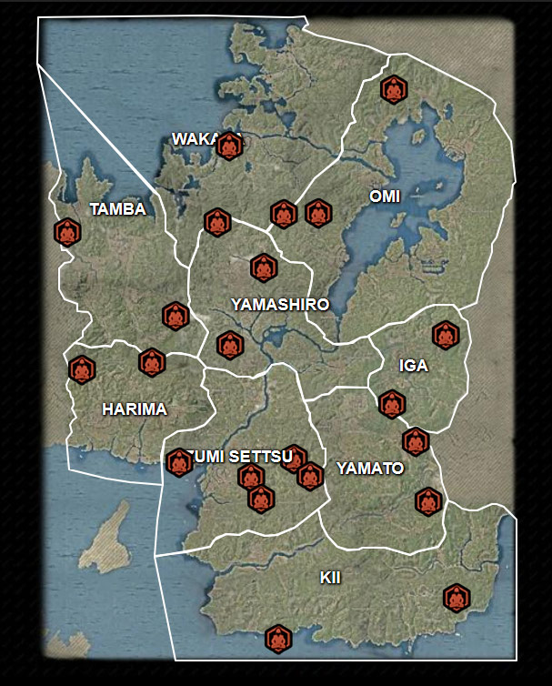 محل دقیق آیتم‌های Kuji-kiri